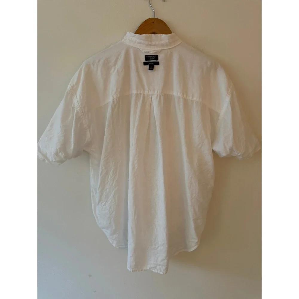 J.Crew Barid McNutt Irish Linen Capitaine Shirt White Size Large